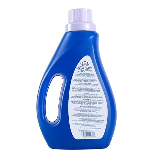 Image of Clorox Fraganzia Liquid Laundry Detergent, Lavender Eucalyptus, 40 Fl Oz | HE compatible, works in front and top load machines, long-lasting fragrance, 26 loads per bottle