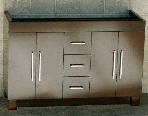 48" Bathroom Vanity, Ceramic Lavatory Top With Double Integrated Sink Cm1 #TOP1