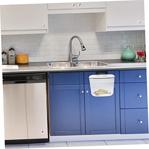 Cubeta colgante para basura con tapa para cocina miniatura 6
