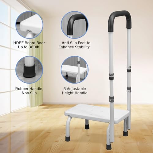 Tabouret de baignoire antidérapant réglable pour éviter les chutes - 3