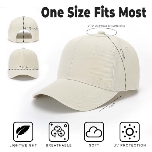 Image of ZH Plain Adjustable Baseball Cap - Lot of 12 Unisex Blank Design Caps