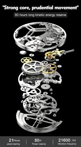 Image of OLEVS Mens Watches Skeleton Mechanical Black Watches for Men Wrist Watches Automatic Luxury Tungsten Steel Sapphire Crystal Waterproof Luminous Gold and Black