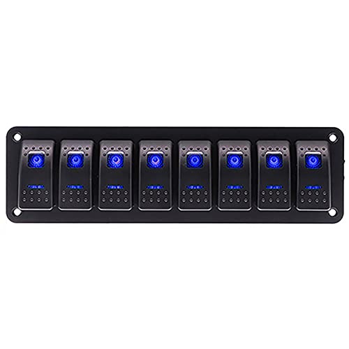 Panneau d'interrupteurs à levier LED Riloer pour le confort électrique en camping-car et caravane