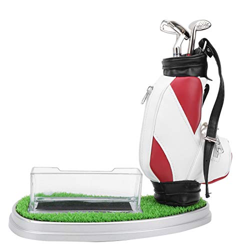 Bag Pen Holder with Clock Card Case Kit for Desk Decoration Golfer Fans