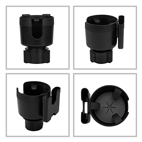Image of Large Size Car Cup Holder Expander with Cell Phone Holder Adjustable Base U-Shaped Slot Cup Holder Adapter Compatible with All Kinds of Cups and Bottles