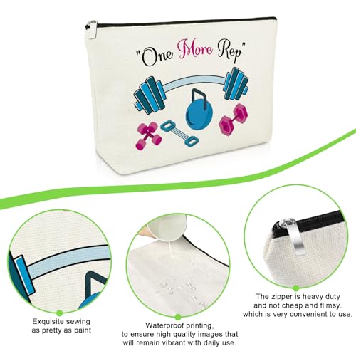 Workout Gifts for Women Makeup Bag Bodybuilding Gifts for Fitness Lovers Gym Lover Athletic Coach Weightlifting Trainer Cosmetic Bag Christmas Birthday Present for Sister Friend Female Travel Pouch - Image 3