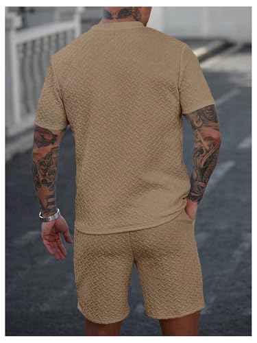 GORGLITTER Men's Plus 2 Piece Outfits Ombre Short Sleeve T Shirt and Shorts Set Casual Sport Sweatsuit2