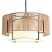 SupMaka 4-Light Rattan Chandelier, 19.7