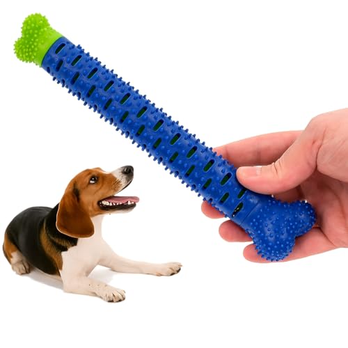 Escova de Dentes para Cachorro, Brinquedo Mordedor Dental, Removedor de Tártaro, Azul, Higiene Oral, Silicone, Cães Pequenos