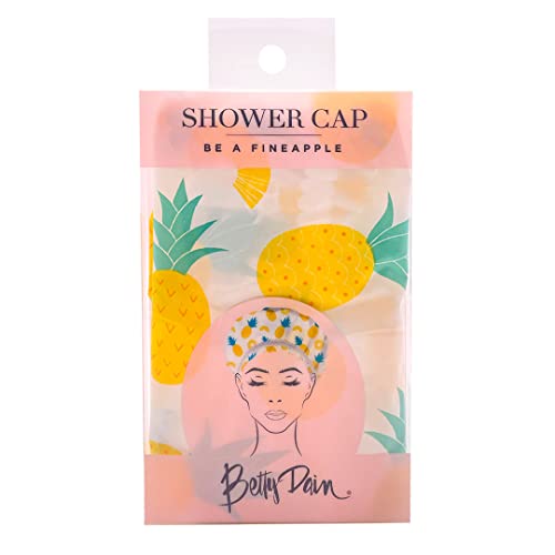 Reusable Vinyl Shower Cap & Bath Cap, Frosted Peva Elastic Stretch Hem. Multi-Use Waterproof Stretchy Hair Cap For All Hair Lengths - Be A Fineapple Shower Cap For Women #TOP4