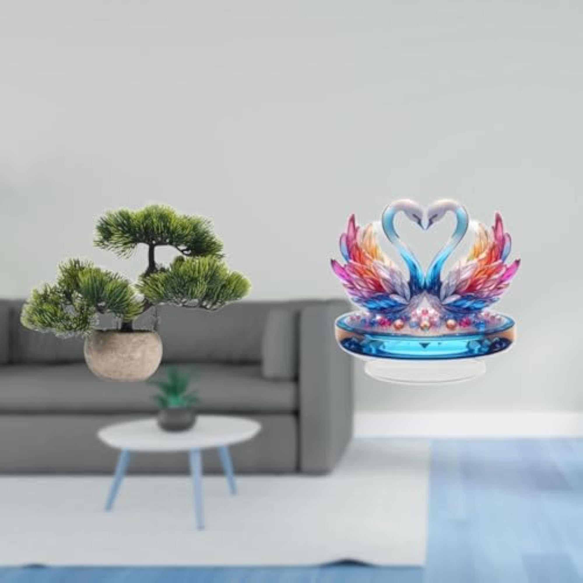 Artificial Bonsai Tree Greenery Collection, Table Centerpiece