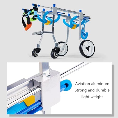 Silla de ruedas para perros discapacitados con carrito Ayu de cuatro ruedas 6