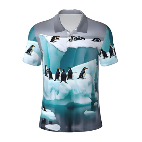 Polo imprimé Penguins pour homme à manches courtes idéal pour un style décontracté chic