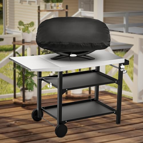onlyfire BBQ Grillabdeckung Abdeckhaube passt für Weber Baby Q, Q100 Q120 und Q1000 Gas-Grills, schwarz