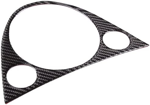Soft Carbon Fiber Car Control Gears Shift Panel Protective Cover molding Trims Stickers Compatible with Fiat 500 2010-2016 2017 2018 2019 2020 2021 2022 Accessories (Black Carbon Fiber)