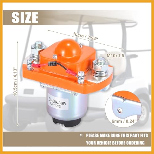 Contactor Principal Solenoide 48V 400A para Carrito de Golf Metal y Plástico miniatura 2