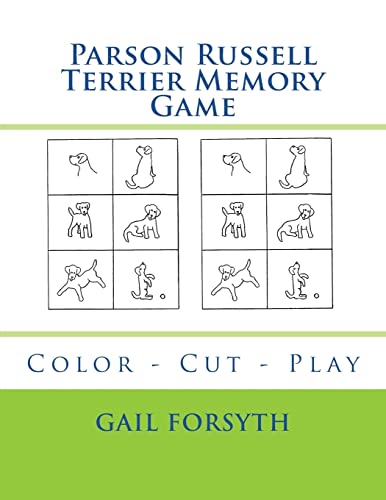 Parson Russell Terrier Memory Game: Color - Cut - Play