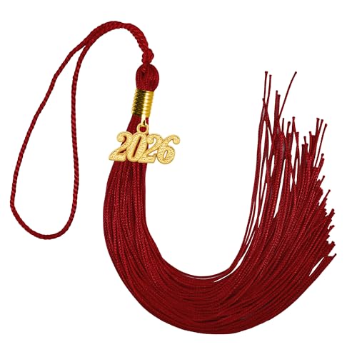 Image of GraduationMall Single&Multiple Color Graduation Tassel with 2026 Year Charm 9 inch
