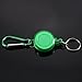Sunicon 3PCS Fly Fishing Zinger Retractors, Fly Fishing Tool Nylon Cord Stopper Retractable Ring Reel Holder Key Chain for Fishing Climbing Hiking Outdoor Sports (Green)