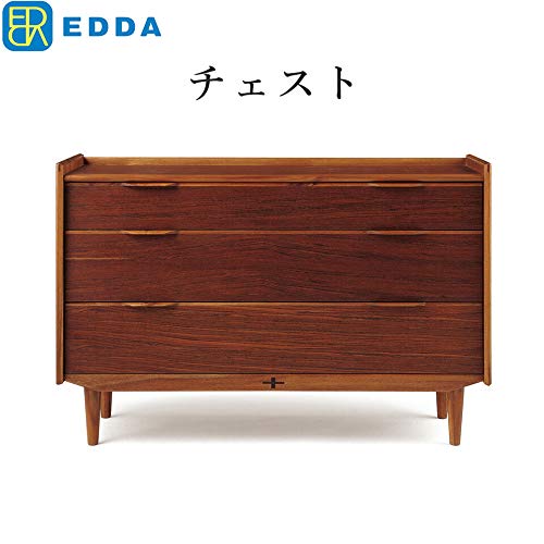 Amazon | EDDA チェスト北欧 完成品 天然木 突板 ローチェスト 脚付き