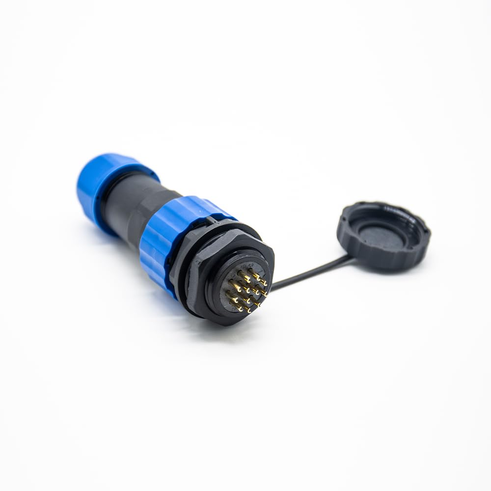 Connecteur Circulaire étanche IP68 - 12 Broches - 5A - Pour Applications Industrielles, Maritime, éclairage