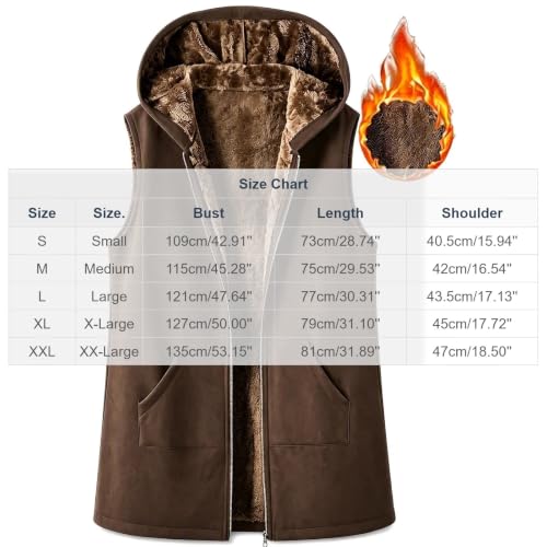 Fleece Vest Women Hooded Zip Up Cotton Sherpa Casual Jackets with Pockets - image 5