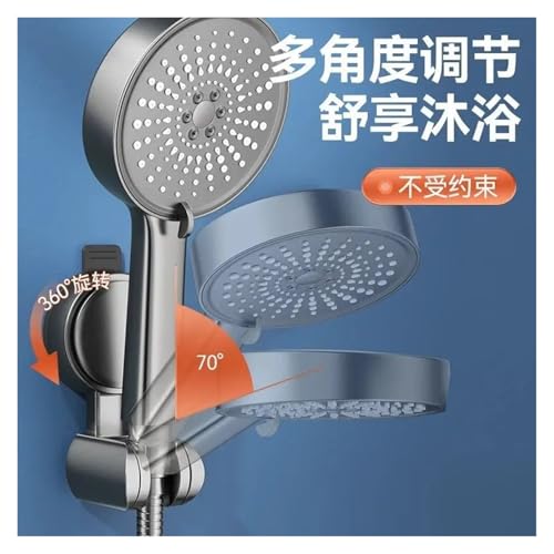 Soporte de ducha con ventosa regulable y orientable sin taladrar la pared 6