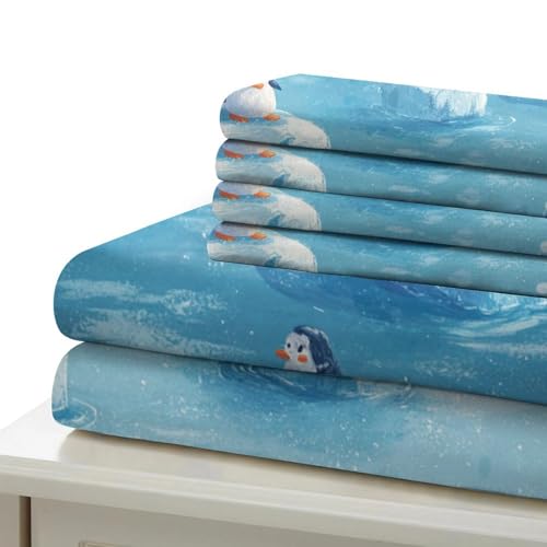 Housse de couette microfibre ultra douce 260x220 parure de lit paon 3D zippée