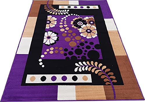 Image of Home Decore Acrylic Carpet for Your Living Room & Drawing Room Aywhere in Your Home (150x210 Purple Colour)- 5x7 Feet