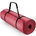 TRESKO Tapis d'exercice Fitness Tapis de Yoga Tapis de Pilates Tapis de Gymnastique, Dimensions 185 x 60 x 1,5 cm ou et 190 x 100 x 1,5 cm, sans Phtalates/en Mousse NBR (Rouge, 190 x 100 x 1,5cm)