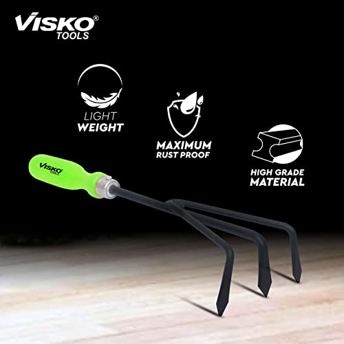 VISKO Garden Tools Set, 653 Gardening Hand Tool Kit 4 Pieces for Home Gardening