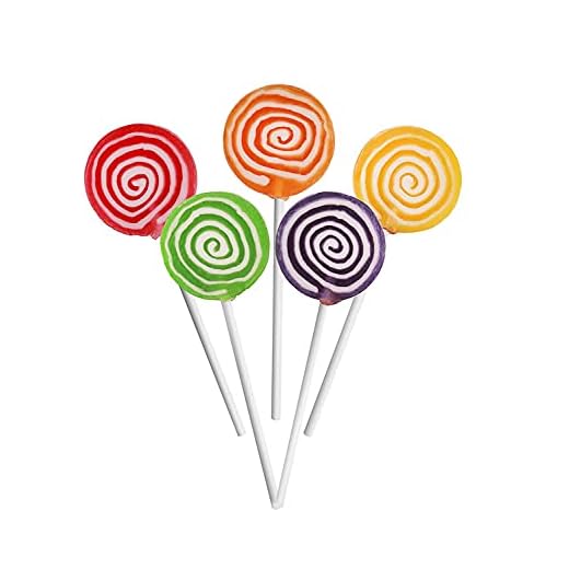 Handmade Assorted Fruit Flavored Swirl Lollipops, Fruity Strawberry, Orange, Lemon, Grape, and Green Apple Suckers (11 OZ)