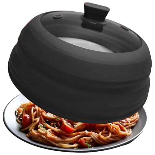 FutureNavi Collapsible Microwave Splatter Cover, Glass Silicone Foldable Microwave Lid