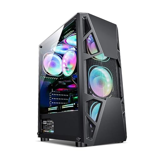 Boîtier d'ordinateur avec panneau latéral en verre trempé, support vertical pour GPU, prend en charge le refroidissement par eau pour ATX, Micro-ATX, Mini-ITX