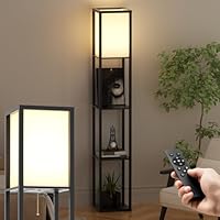 Amazon.co.jp : LED フロアライト ラック付き 北欧風 無段階調光調色