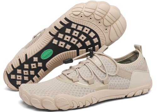 SAGUARO Escarpines Hombre Mujer Zapatos de Agua Ligeros Calzado Playa Transpirables Zapatillas Deportes Acuáticos para Surf Natación Piscina Vela Mares Rocas Río, Caqui, 43 EU