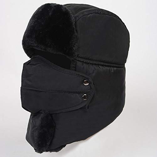 Trapper hat homme chaud bonnet aviateur doublé coton avec cache-oreilles