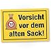Produktbild DankeDir! Vorsicht Alter Sack 30 Jahre Kunststoff Schild - Geschenk 30. Geburtstag Geschenkidee Geburtstagsgeschenk Dreißigsten Geburtstagsdeko Partydeko Party Zubehör Geburtstagskarte