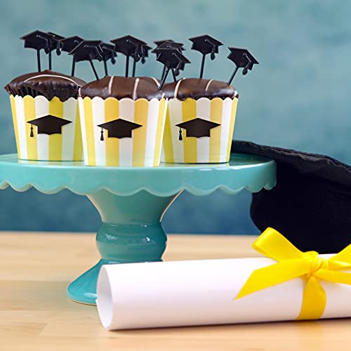 Whaline 600Pcs Graduation Cap Stickers Black Graduation Hat Sealing Labels Grad Party Favor Labels Self-Adhesive Grad Cap Stickers For College High School Graduation Party Chocolate Envelopes Decor #TOP4