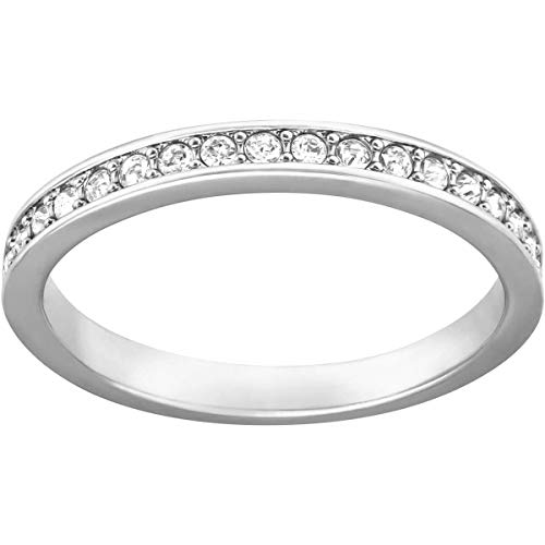 Swarovski Crystal Authentic Rare White Rhodium Plated Ring, Size 8 - Hypoallergenic Fancy Jewelry Collection For Women #TOP14
