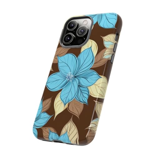 Coque rigide brillante iPhone 14 Pro Max design floral raffiné