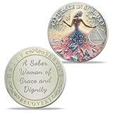 10 Year Sobriety Coin for Women – Elegant Butterfly AA Chip – Sober Medallion of Grace and Dignity – Recovery Gift Token for 10 Year Anniversary