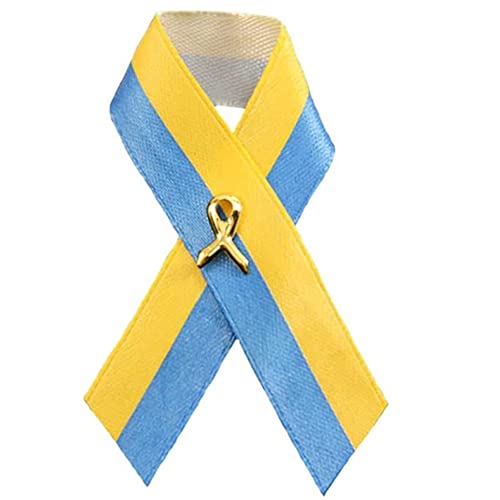 Broche de bandera ucraniano, broche de nudo de paz ucraniano, bandera de Paz de Ucrania, lazo amarillo, cinta para identificación, bolso de espalda, sombrero, vestido banquete, regalo