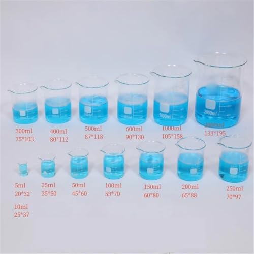 Bécher en verre laboratoire 500 ml lot de 2 pièces indispensables - 3