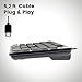 Perixx PERIBOARD-317 Wired Backlit USB Keyboard, Big Print Letter with White Illuminated LED, US English Layout,Black