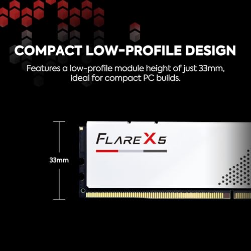 Image of G.SKILL Flare X5 Series DDR5 RAM (AMD EXPO) 32GB (2x16GB) 6000MT /s CL28-36-36-96 1.40V Desktop Computer Memory U-DIMM - Matte White (F5-6000J2836G16GX2-FX5W)
