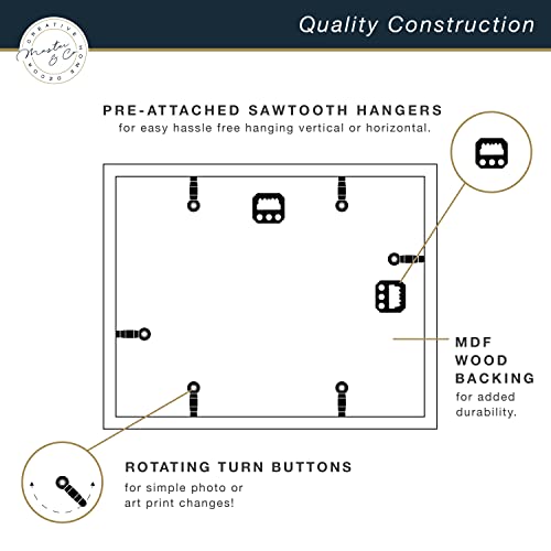 Mcs Master & Co. Foundry Metal Gallery Wall Frame, Black, 11 X 14 In Matted To 8.5 X 11 In #TOP3