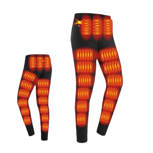 Battnot Beheizbare Hose Herren Damen 30 Heizzonen Leicht Elektrische Heizhose Hosen für Outdoor Wandern Wasserdicht Elektrische Heizhosen für Outdoor Joggen Angeln Skifahren Radfahren