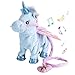 Abester Giocattolo di Peluche a Forma di Unicorno ambulante Elettrico Giocattolo di Peluche, Guinzaglio per canti magici Pony per Bambini Ragazze Ragazzi, Bambini e Animali Domestici (Blu)