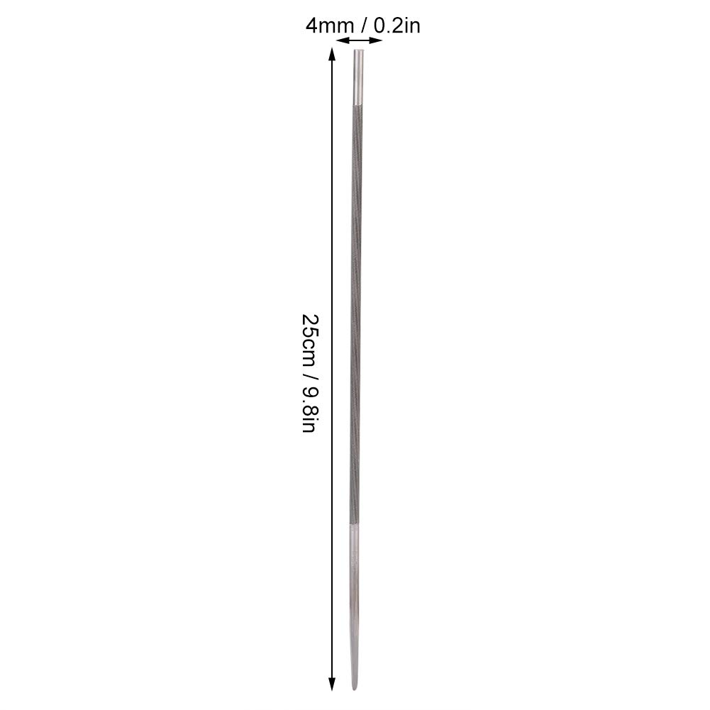 12 Limes Rondes Pour Chaîne De Tronçonneuse - Diamètre 4 Mm, Longueur 25 Cm, En Acier à Roulement